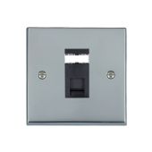 Hamilton 95J45B Polished Chrome RJ45 Socket 1 Gang