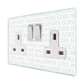 Hamilton PCSS2BC-W Perception CFX Transparent 13A double switched socket