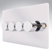 Hamilton 874X100LED Polished Chrome LED Dimmer 4 Gang 2 Way 100W