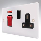 Hamilton 8745SS1BC-B Polished Chrome 45A Cooker Switch + Neon + Socket