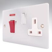 Hamilton 8745SS1BC-W Polished Chrome 45A Cooker Switch + Neon + Socket