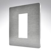 Hamilton 84CEURO1 CFX Satin Steel 1 Gang Modular Plate