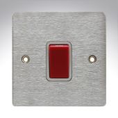 Hamilton 8445W Stainless Steel 45a Double Pole Switch