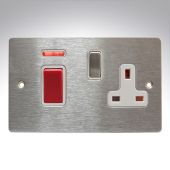 Hamilton 8445SS1SS-W Stainless Steel 45A Cooker + Socket + Neon