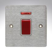 Hamilton 8445NW Stainless Steel 45a Double Pole Switch