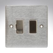Hamilton 84SPSS-W Stainless Steel 1 Gang 13A Switched Fused Spur