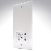 Hamilton 8MWSHSW Matt White Shaver Socket