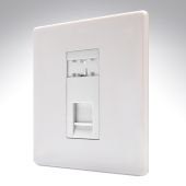 Hamilton 7WCJ45W CFX Gloss White RJ45 Socket 1 Gang