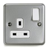 MK K2977ALM Switched Socket 1 Gang 13a Double Pole