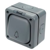 MK 56407GRY 1 Gang 2 Way Outdoor Bell Switch SP + Neon 10A