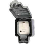 MK 56410GRY Outdoor Switched Spur IP56 13A