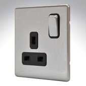 MK K24357BSSB Aspect Brushed Steel Single Socket