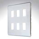 MK K24346POC Aspect Grid Plate 6 Module Polished Chrome