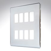 MK K24348POC Aspect Grid Plate 8 Module Polished Chrome