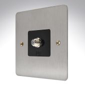 MK K14325BSSB Edge Brushed Steel TV Satellite Socket