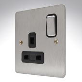 MK K14357BSSB Edge Brushed Steel Single Socket