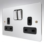 MK K14347POCB Edge Polished Chrome Double Socket