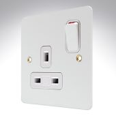 MK K14357WHIW Edge White Metal Single Socket