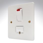 MK K14961WHIW Edge White Metal Spur Switched + Neon