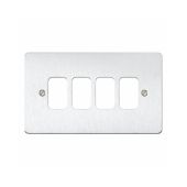 MK K14334WHI Edge Grid Plate 4 Module White Metal