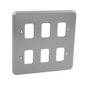 MK K3496ALM Grid 6 Module Frontplate Aluminium