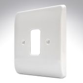 MK K3631WHI Grid 1 Module White Plastic Frontplate