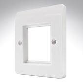 MK K182WHI Logic Data Plate 2 Module White Plastic