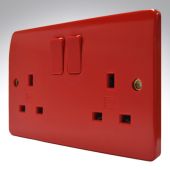 MK K2747D1RED Double Socket Red
