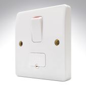 MK K330WHI Switched Spur + Base Outlet - Deep Plate