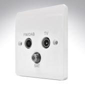 MK K3553DABWHI TV - FM/DAB - SAT Triplexer Socket