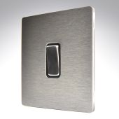 Hamilton 84CR21SS-B CFX Satin Steel 10a Light Switch 1 Gang 2 Way