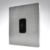 Hamilton 84CTVIB CFX Satin Steel TV Socket Isolated