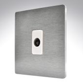 Hamilton 84CTVW CFX Satin Steel TV Socket