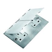 Hamilton 84DUS99-W Stainless Steel 13a Double Floor Socket