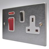 Hamilton 7445SS1SS-W Stainless Steel 45a Switch & Socket