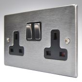 Hamilton 74SS2SS-B Stainless Steel Double Socket