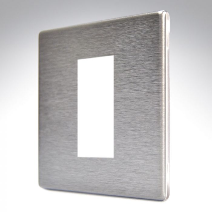 Hamilton 74CEURO1 CFX Satin Steel 1 Gang Modular Plate