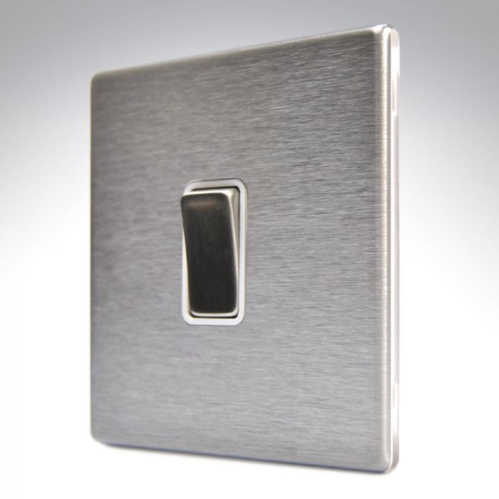 Hamilton 74CR21SS-W CFX Satin Steel 1 Gang Light Switch