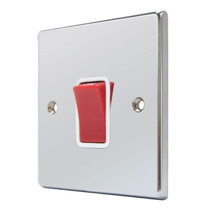 Hamilton 7745W Polished Chrome 45a Double Pole Switch