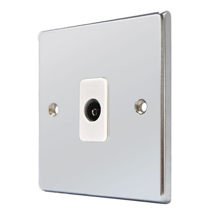 Hamilton 77TVW Polished Chrome TV Socket