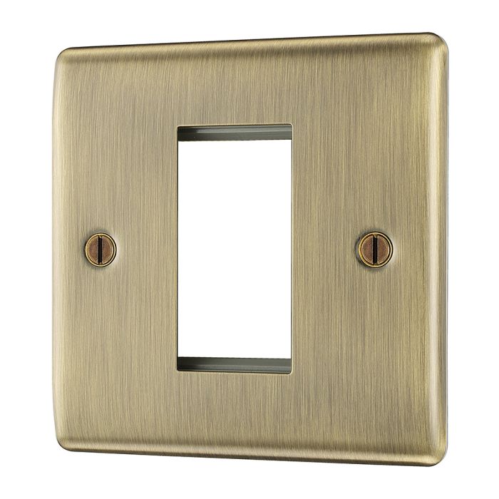 BG NABEMS1 Antique Brass Single Euro Plate