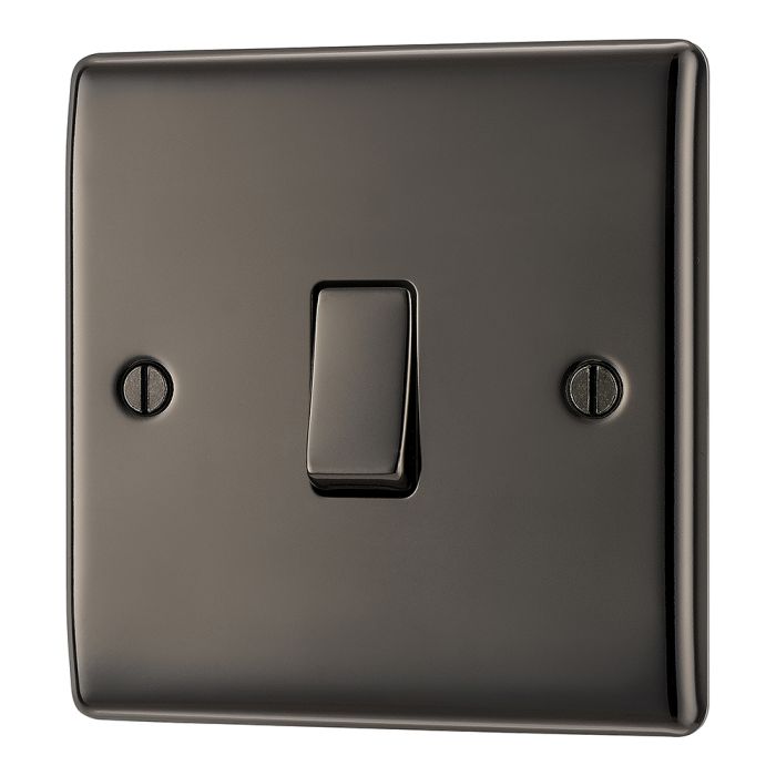 BG NBN12 Black Nickel Single Switch 10A 2 Way