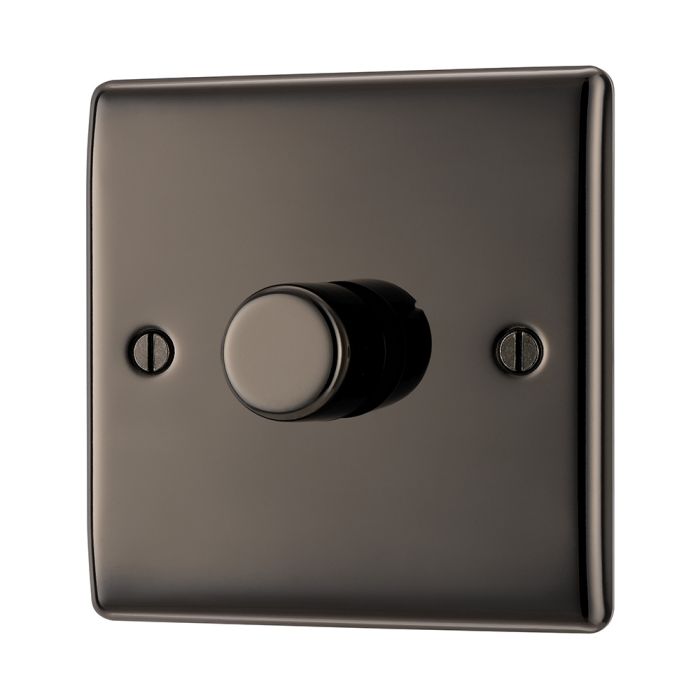 BG NBN81 Black Nickel Single Intelligent LED 2 Way Dimmer Switch 