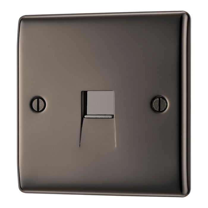 BG NBNBTM1 Black Nickel Single Master Telephone Socket