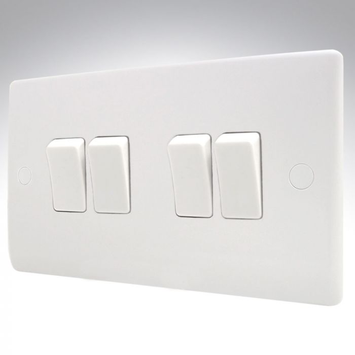 BG 844 4 Gang 2 Way Light Switch 10a