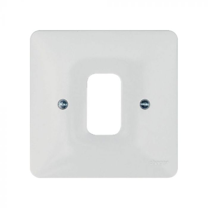 Hager Sollysta WMGP1 1 Gang White Moulded Grid Plate