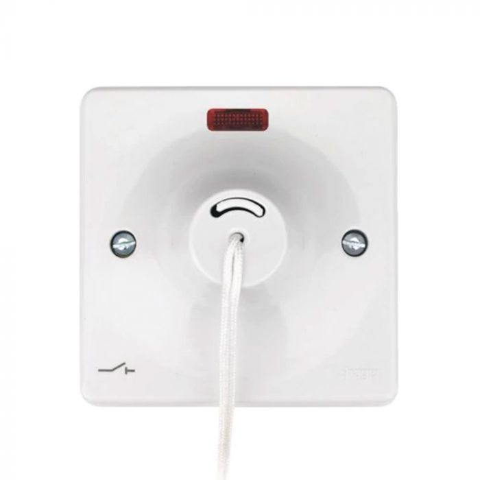 Hager Sollysta WMCS50N 2 Pole Ceiling Switch with LED Indicator 