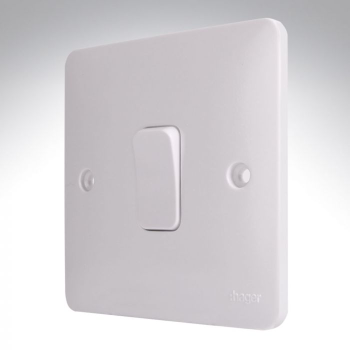 Hager Sollysta WMPS16 Light Switch 1 Gang Intermediate