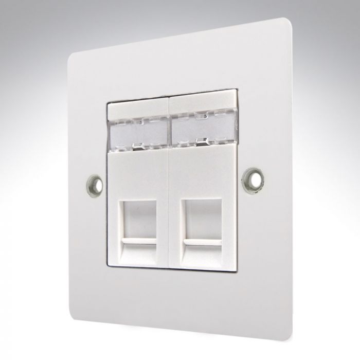 Hamilton 802J45W Gloss White R2J45 CAT 5E Outlet Unshielded