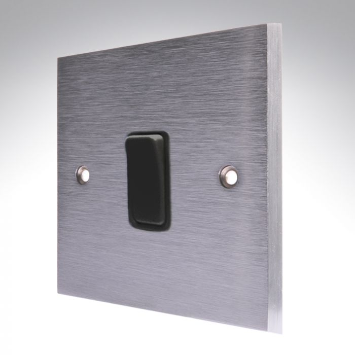 Hamilton 96R21BL-B Satin Chrome Light Switch 1 Gang 10A